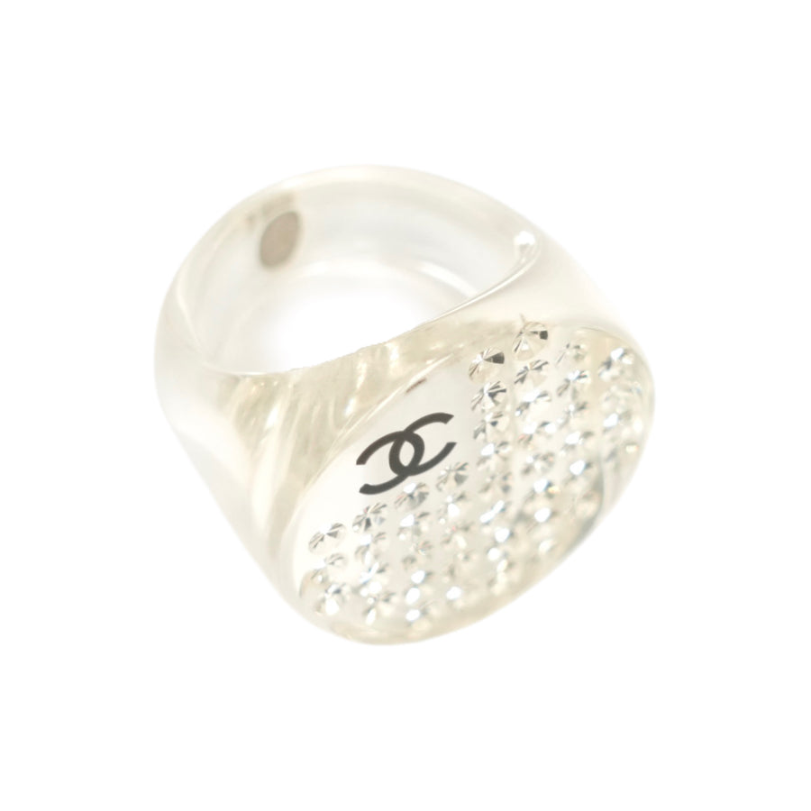 CHANEL Coco Mark Rhinestone Ring