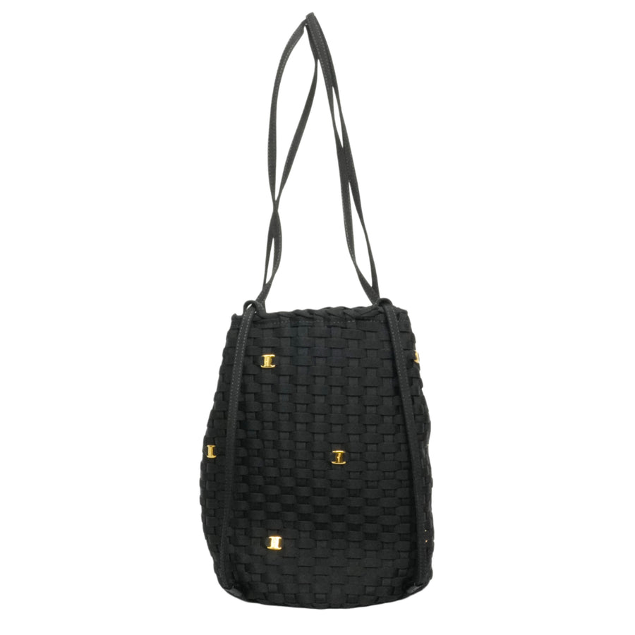 SALVATORE FERRAGAMO Vara Fabric Backpack/Shoulder Bag