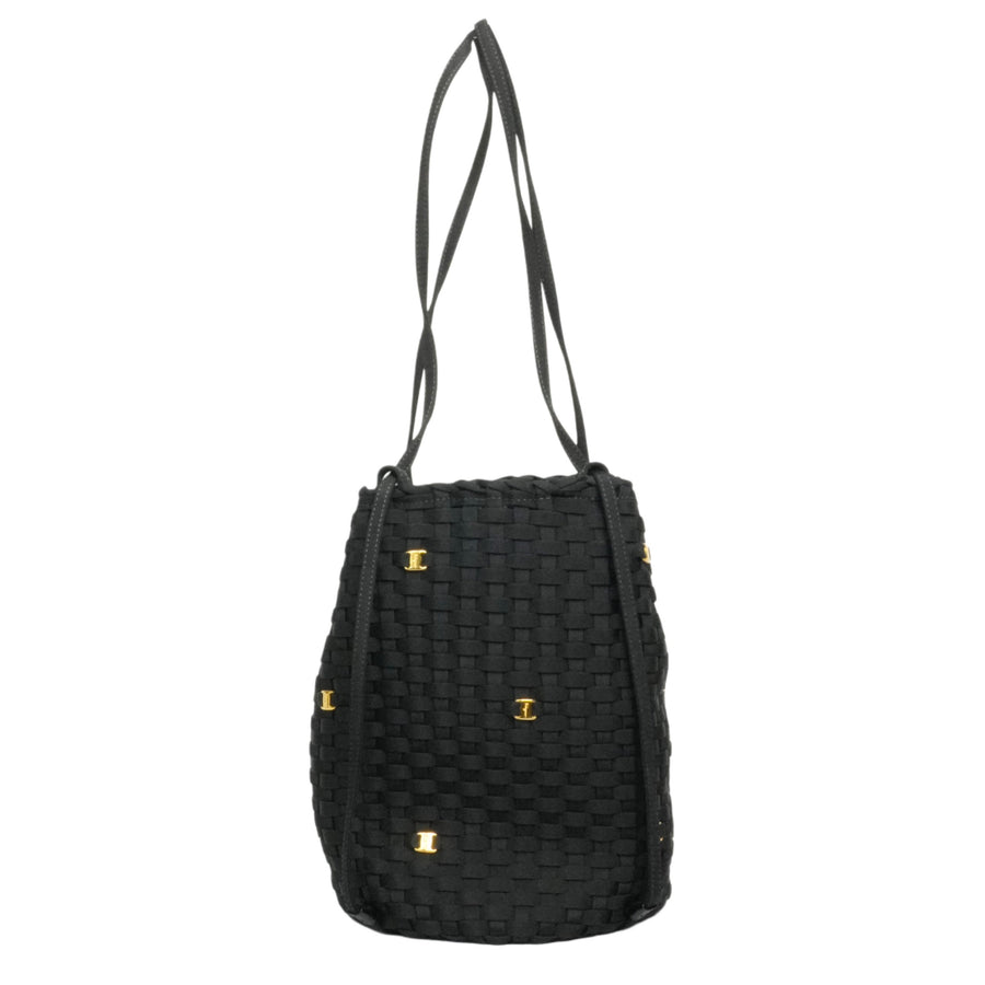 SALVATORE FERRAGAMO Vara Fabric Backpack/Shoulder Bag