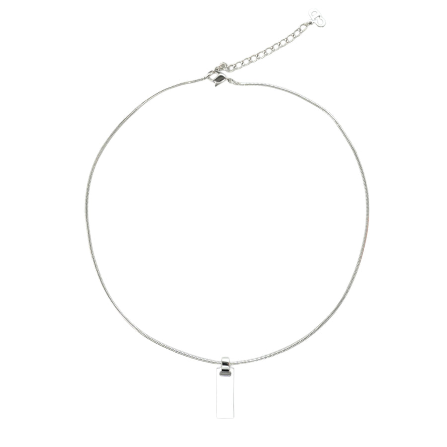 CHRISTIAN DIOR Logo Plate Necklace