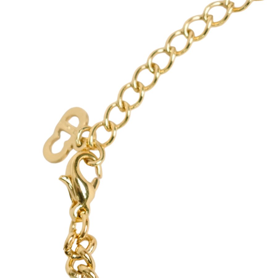 CHRISTIAN DIOR Heart Rhinestone Necklace