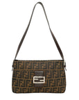 FENDI Zucca Mamma Baguette Shoulder Bag