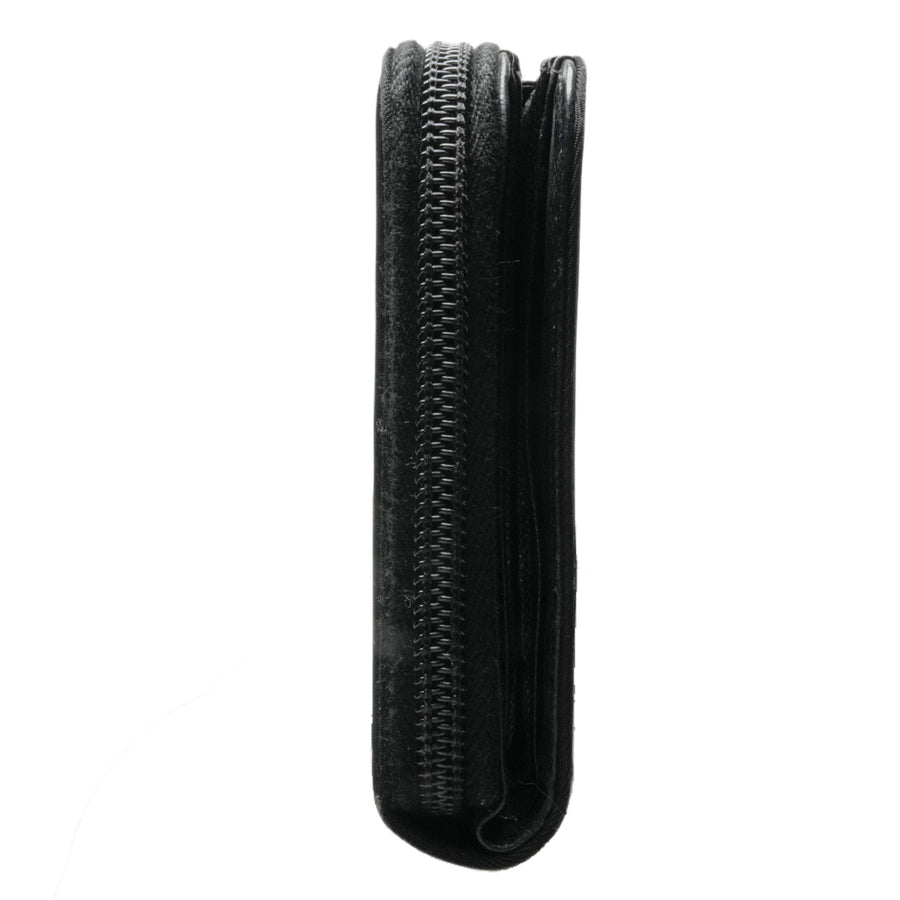 PRADA Nylon Round Zip Compact Wallet