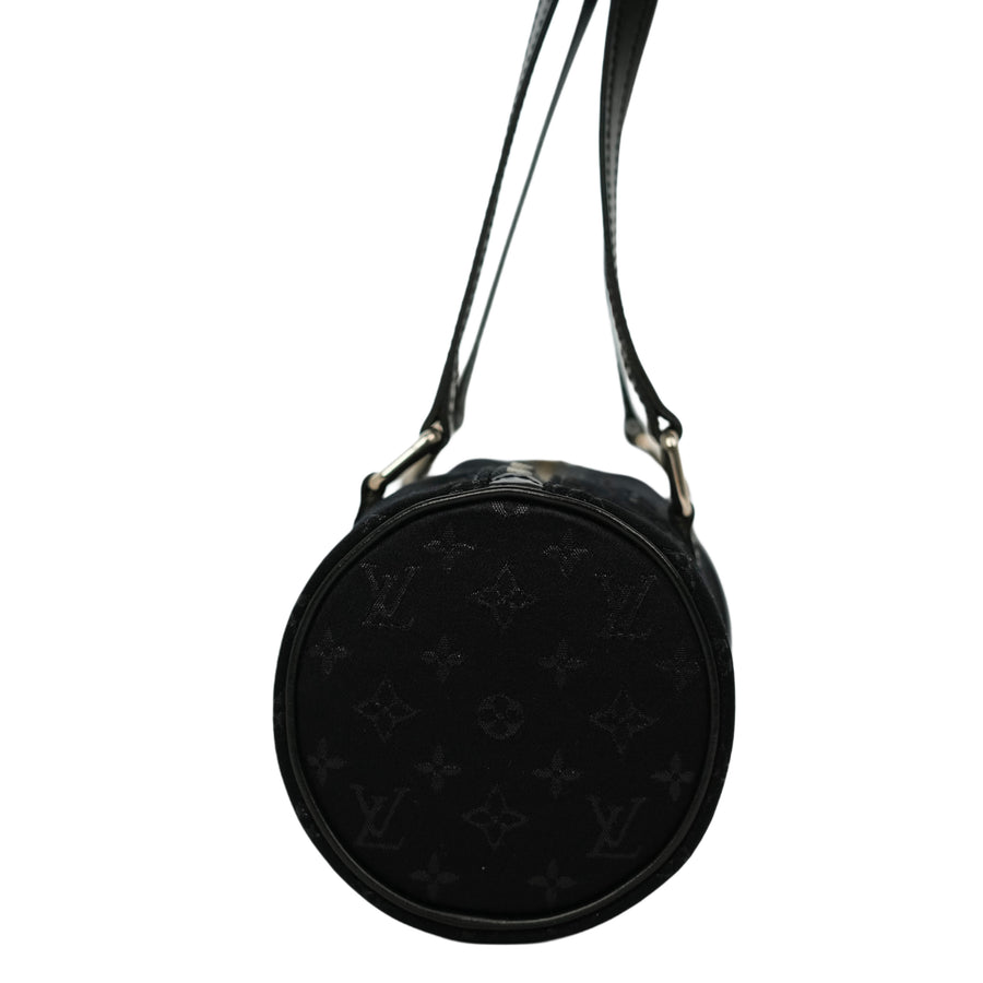 LOUIS VUITTON Monogram Little Papillon Satin Noir Handbag M92352