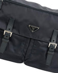 PRADA Nylon Double Pocket Shoulder Bag