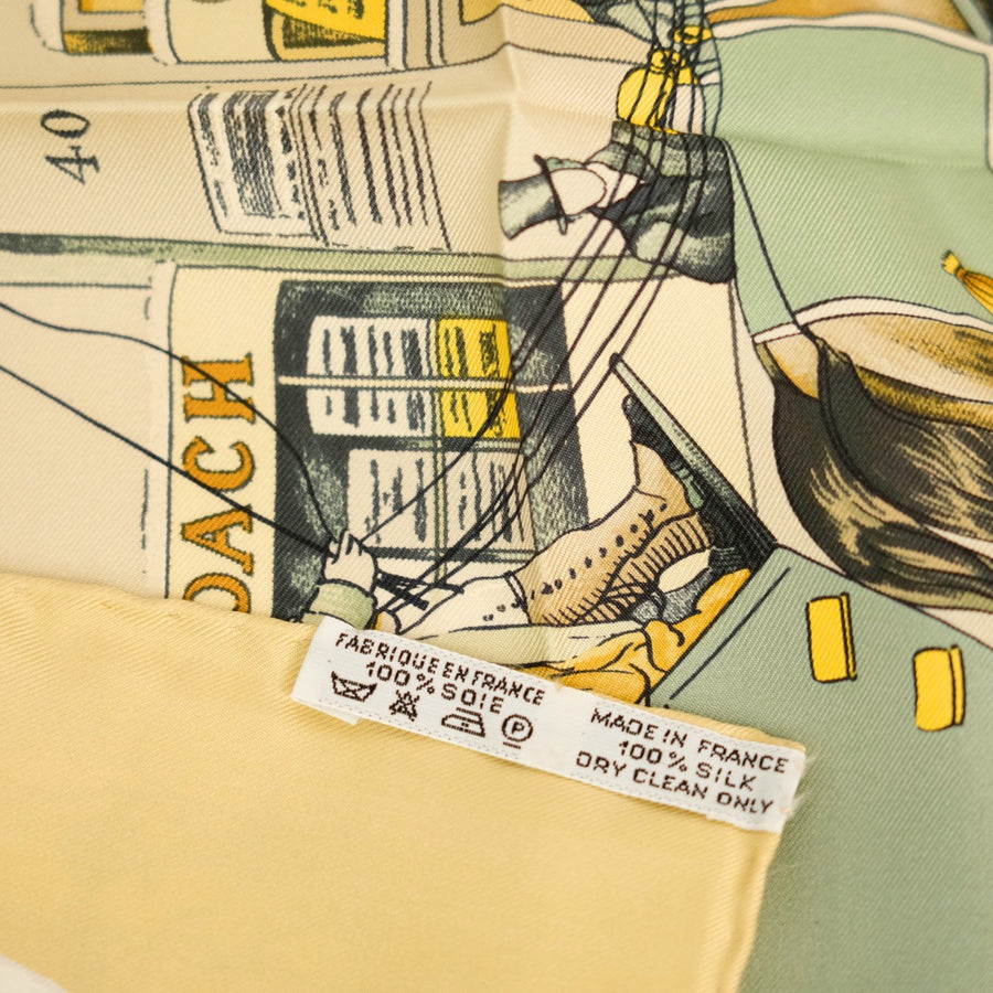 HERMES Carre 90 "Bull & Mouth" Mail Coach Silk Scarf