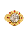 Vintage-Style 2-Way Coin Motif Ring
