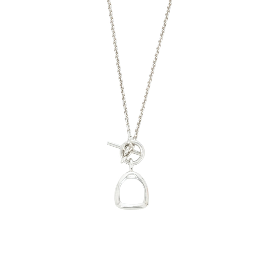 HERMES Ag925 Amulet Étrier Necklace