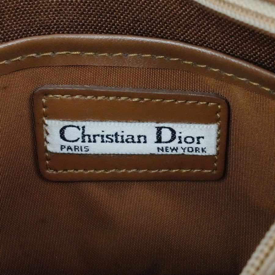 CHRISTIAN DIOR Canvas Honeycomb Pattern Pouch