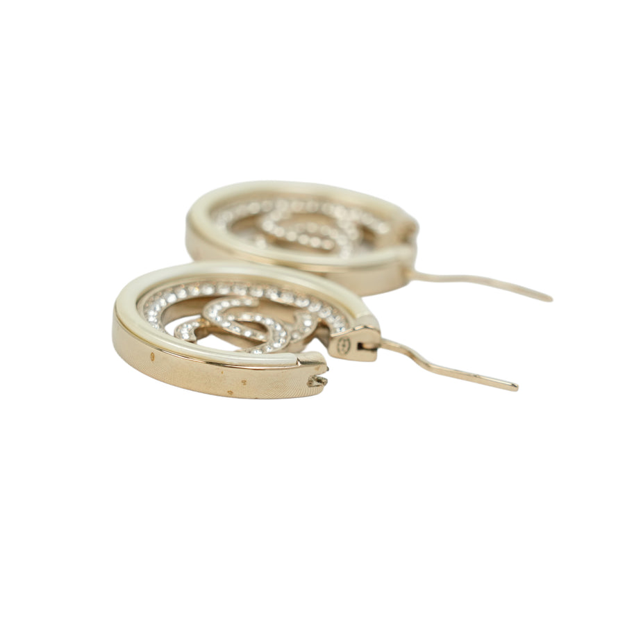 CHANEL Rhinestone Earrings