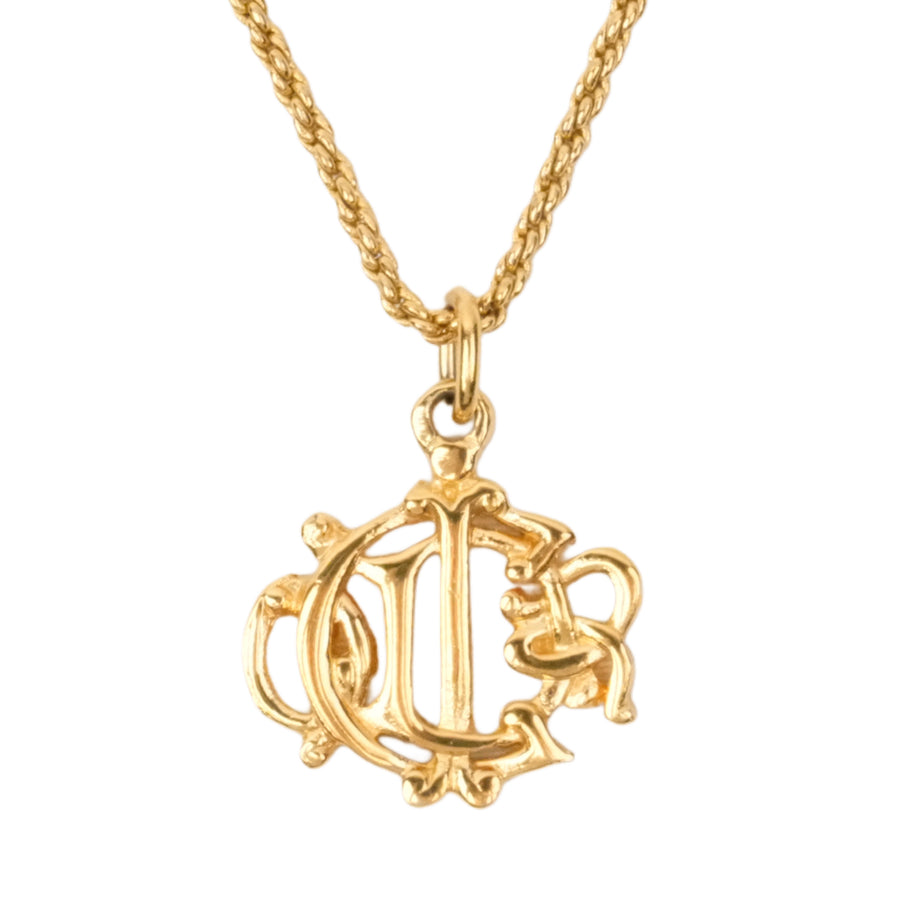 CHRISTIAN DIOR Emblem Necklace