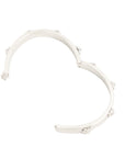 Vintage-Style Flower Motif Rhinestone Bangle