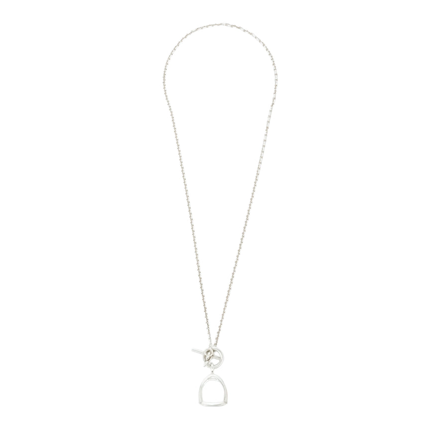 HERMES Ag925 Amulet Étrier Necklace