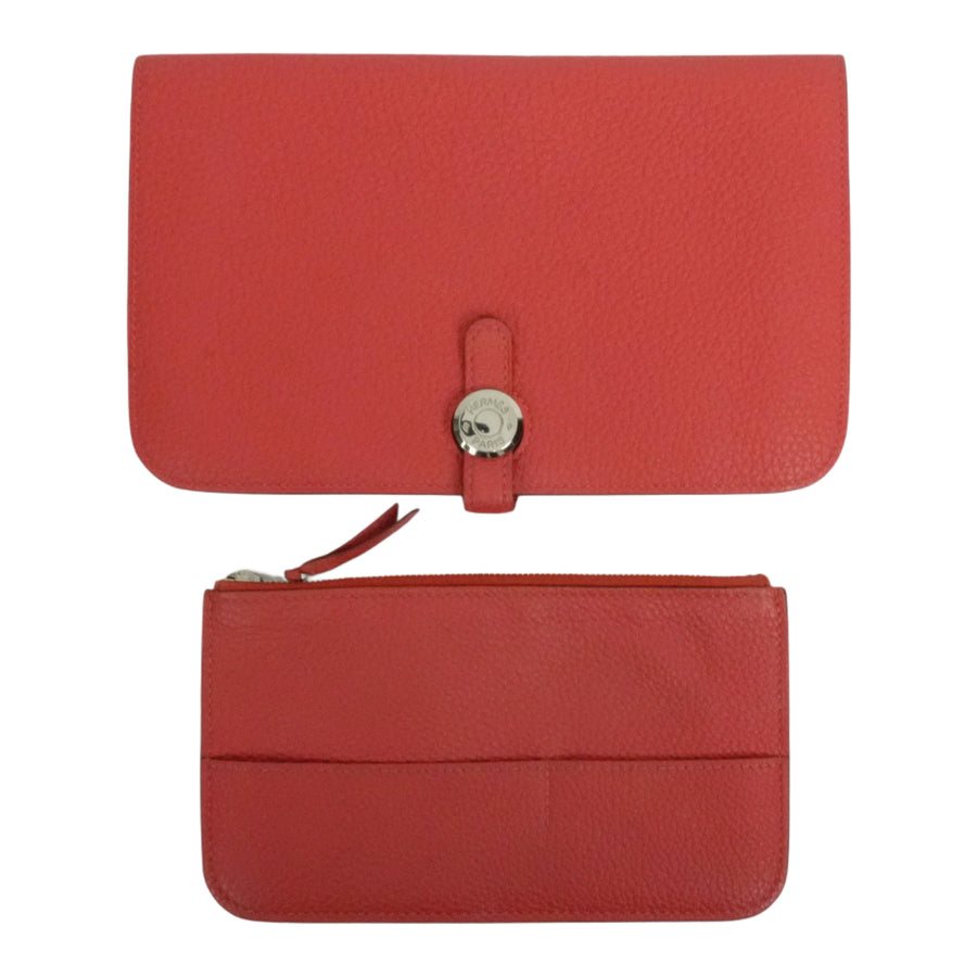 HERMES Dogon GM Taurillon Clemence Wallet