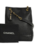CHANEL 1996–1997 Coco Mark Matelassé Caviar Skin Tote Bag / Shoulder Bag