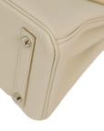 HERMÈS Birkin 25 Handbag in Gris Glacier White