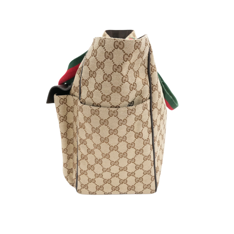 GUCCI  GG Canvas Sherry Line 161836 Tote Bag/Handbag