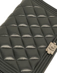 CHANEL Boy Chanel Matelassé Coco Mark Chain Wallet / Shoulder Bag