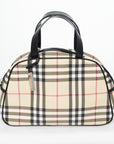 BURBERRY Leather Nova Check Handbag