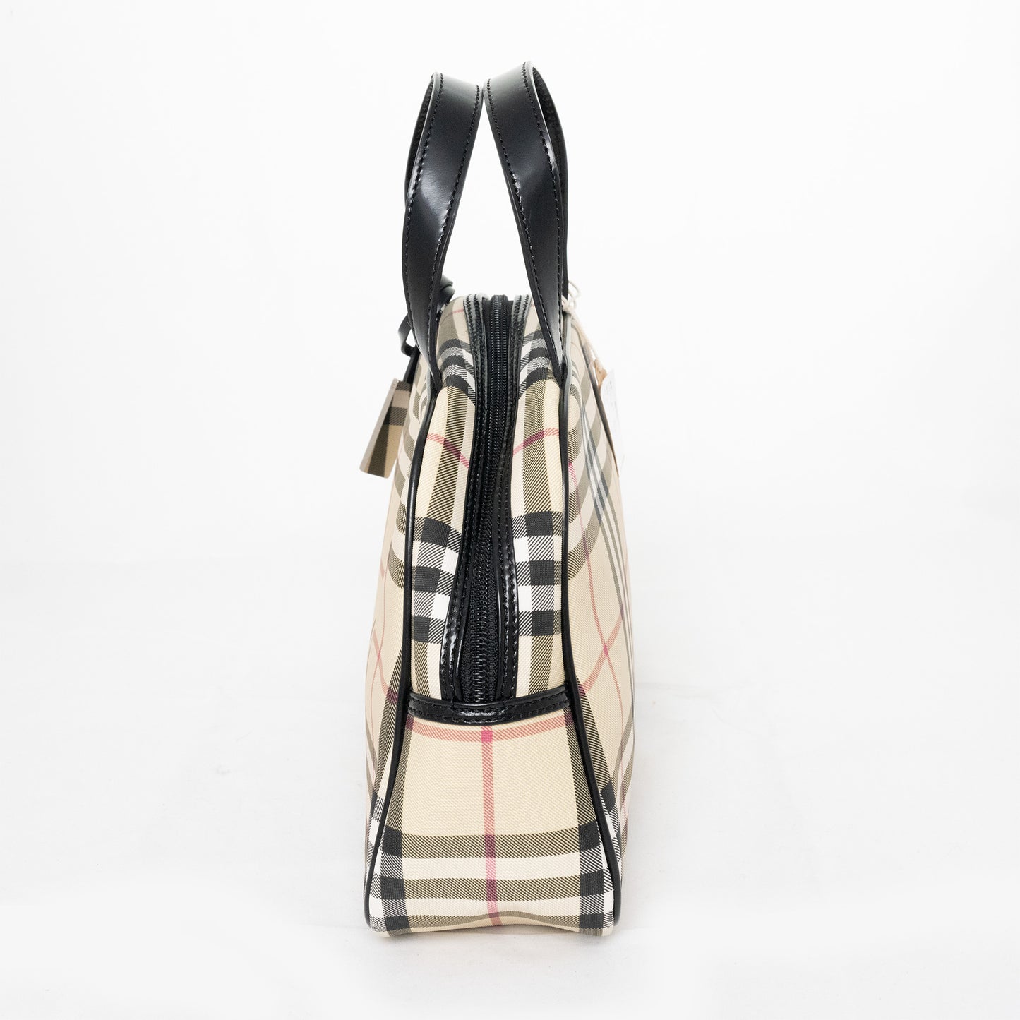 BURBERRY Leather Nova Check Handbag