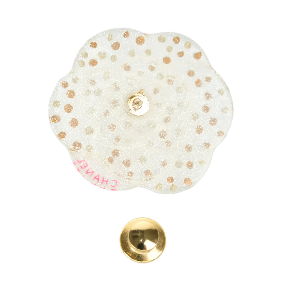 CHANEL Stone Camellia Brooch