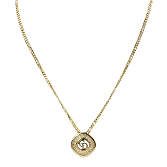 CHRISTIAN DIOR CD Logo Necklace