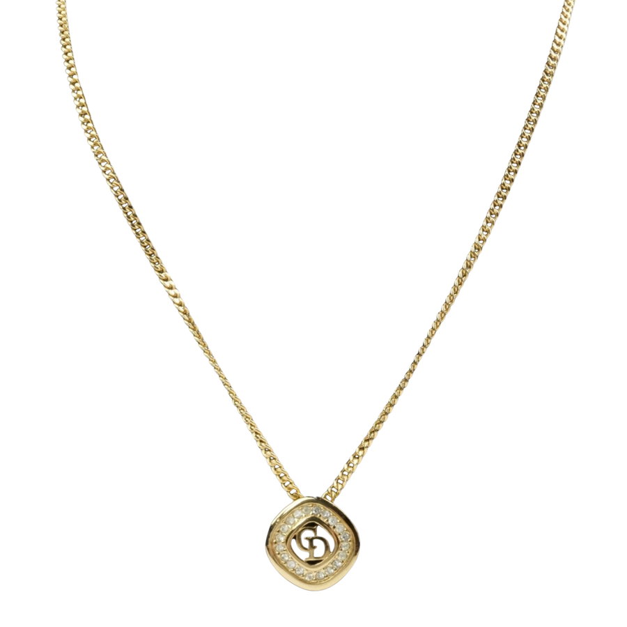 CHRISTIAN DIOR CD Logo Necklace