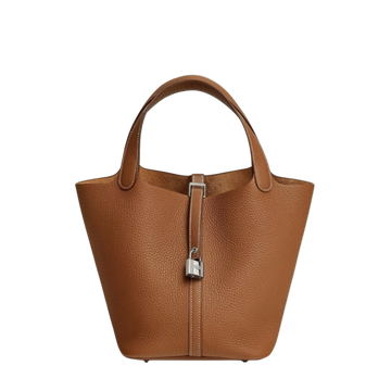 HERMES Picotan Lock MM Hardware Togo Leather Handbag