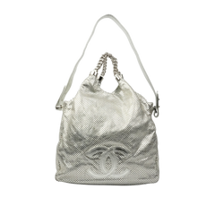 CHANEL 2008-2009 Punched Leather Handbag/Shoulder Bag 2Way
