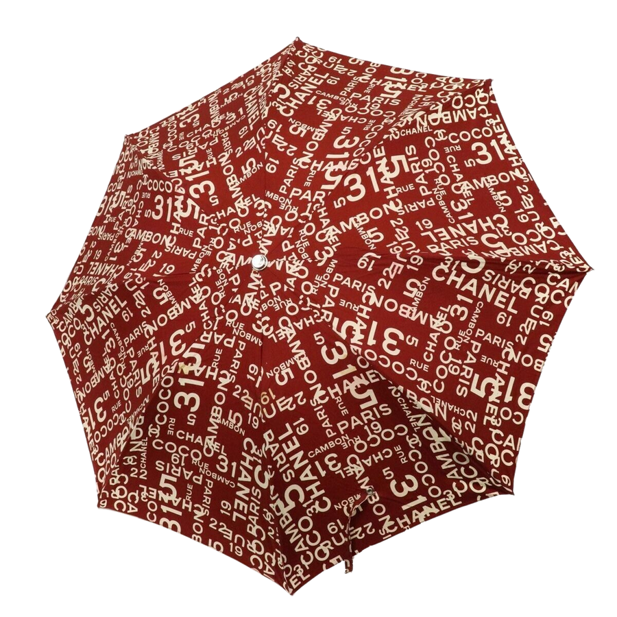 CHANEL Folding Umbrella Nylon Bordeaux OTHER ACCESSORY