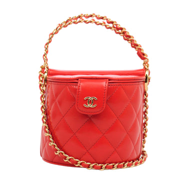 CHANEL Matelassé Lambskin Vanity Bag Handbag/Shoulder Bag