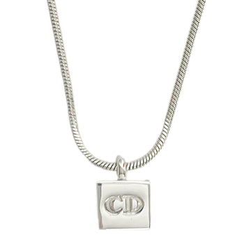 CHRISTIAN DIOR CD Logo Square Necklace