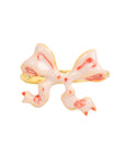Vintage-Style Ribbon Motif Rhinestone Adjustable Ring