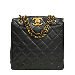 CHANEL 1997–1999 Coco Mark Matelassé Caviar Skin Tote Bag / Shoulder Bag