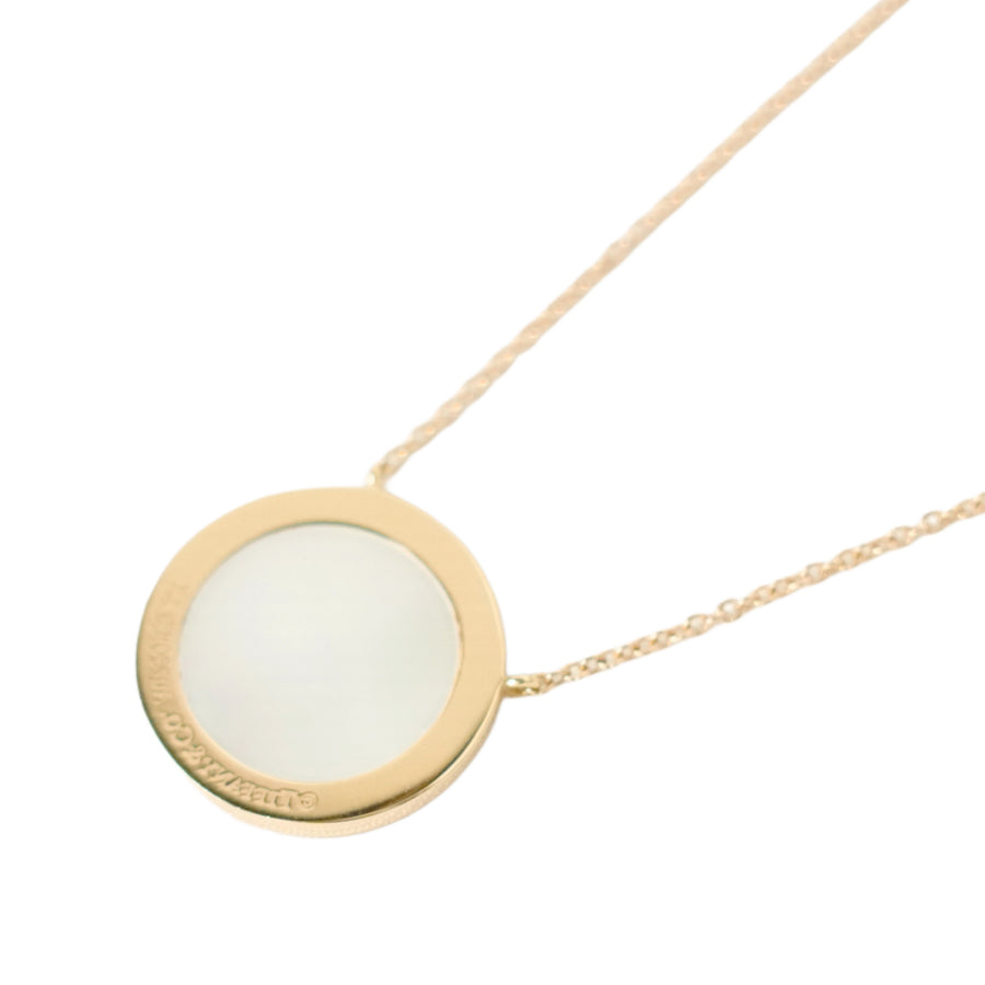 TIFFANY & CO. AU750 T Two Circle Diamond Necklace