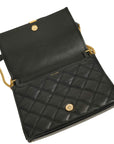 YVES SAINT LAURENT Paris Quilted Double Chain Shoulder Bag
