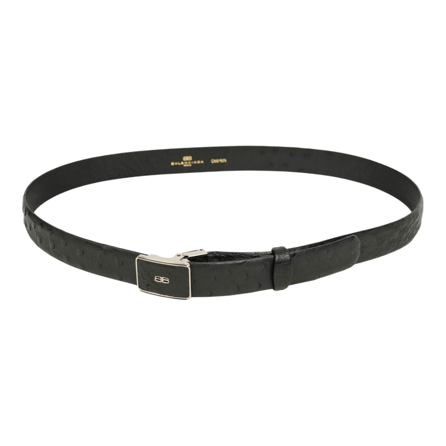 BALENCIAGA Ostrich Leather Belt