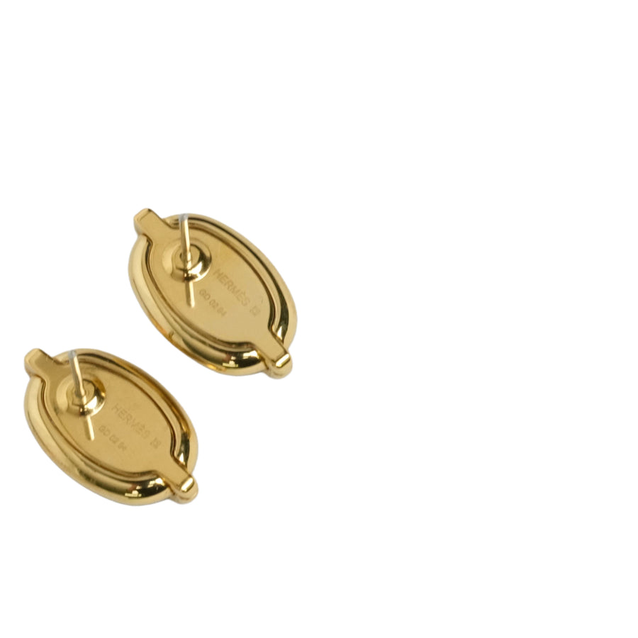 HERMES Mini Maillon Chain Link Earrings