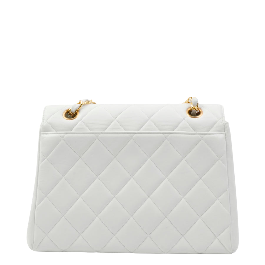 CHANEL 1994-1996 Matelassé Chain V-Flap Lambskin Shoulder Bag