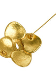 CHANEL Flower Motif Coco Mark Brooch