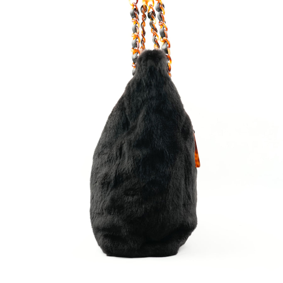 CHANEL 1997-1999 Rabbit Fur Tote Bag