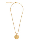 Vintage-Style Cameo Face Motif Necklace(Gold-Plated Brass)