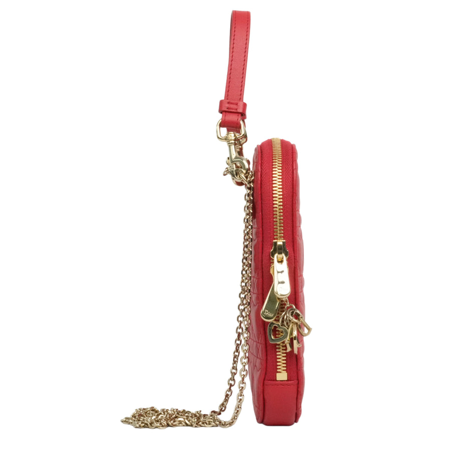 CHRISTIAN DIOR Lady Dior Call'in Dior Phone Holder / Shoulder Bag