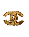 CHANEL Tortoise Shell Coco Mark Brooch