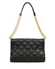 YVES SAINT LAURENT Paris Quilted Double Chain Shoulder Bag