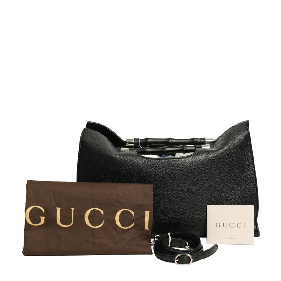 GUCCI Bamboo 2-Way Handbag / Shoulder Bag