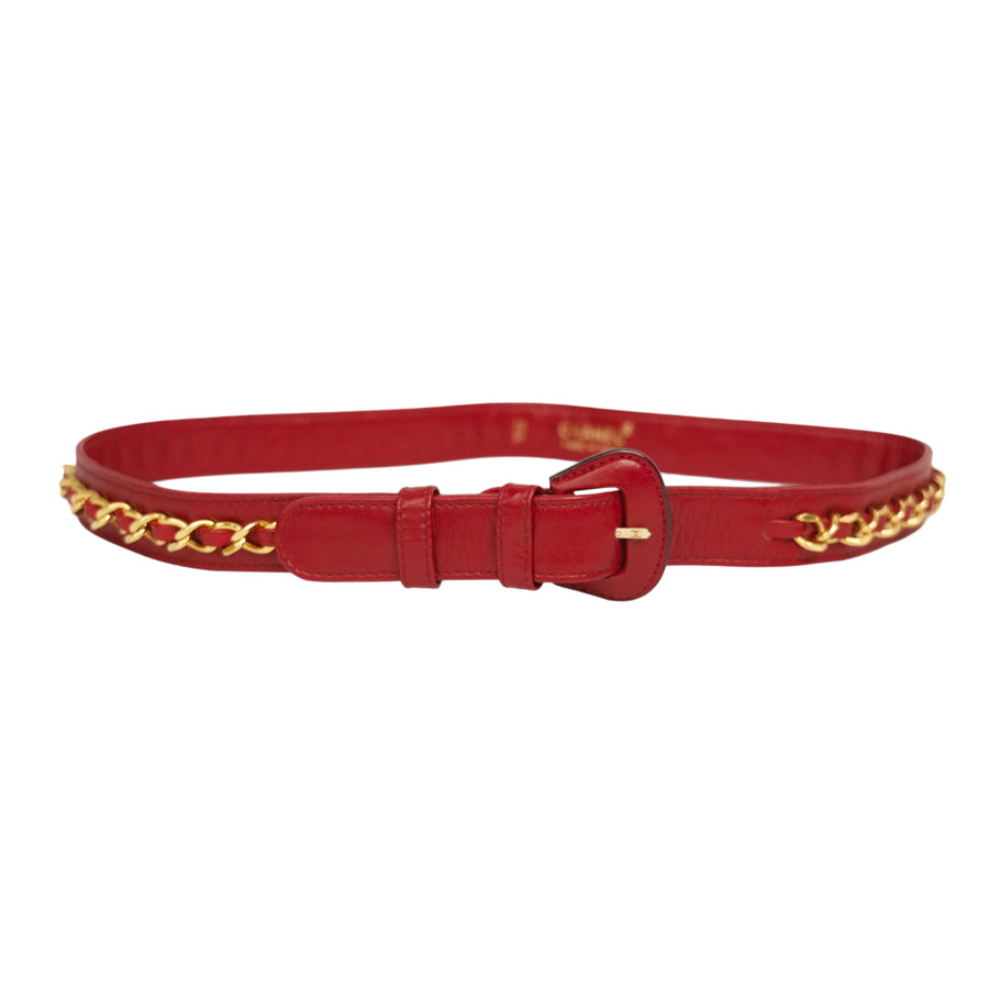 CHANEL Coco Mark Chain Buckle Belt