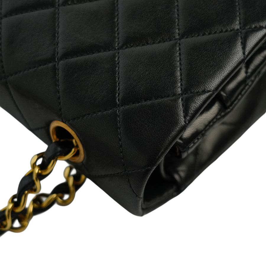 CHANEL 1994–1996 Matelassé Double Flap Lambskin Shoulder Bag
