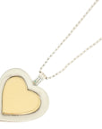 TIFFANY & CO. SV925 K18YG Double Heart Necklace