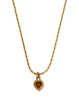 CHRISTIAN DIOR Heart Rhinestone Necklace